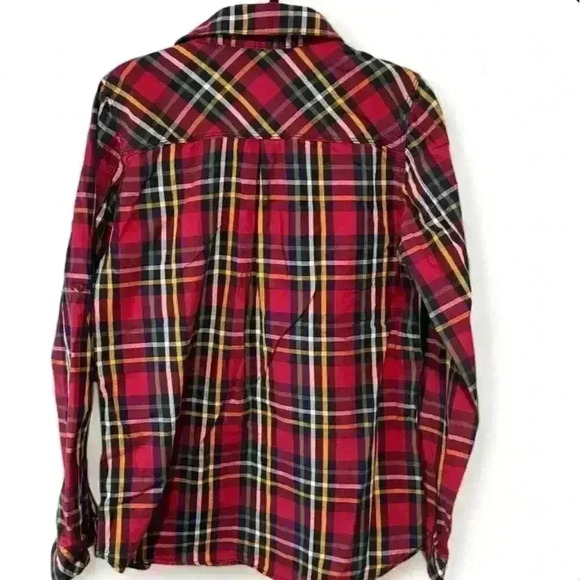 Skies Are Blue Women's Plaid Flannel Button-Up Shirt Size S Vintage - Picture 3 of 4